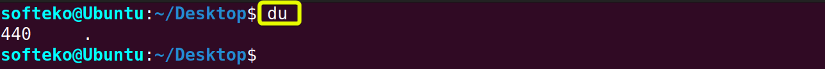 using du command