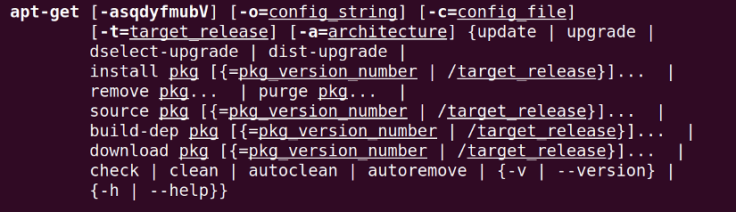 Synopsis of apt-get