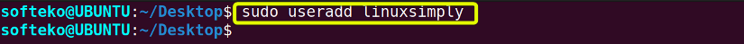 Creating a simple user using useradd command