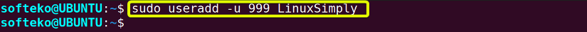 Using useradd command -u option to create a user with a specific user id