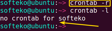 Removing all the cronjobs.