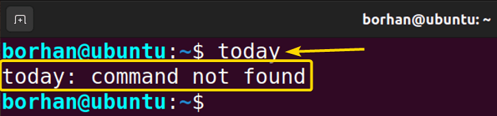 Temporary alias cannot be used after starting a new session in terminal 