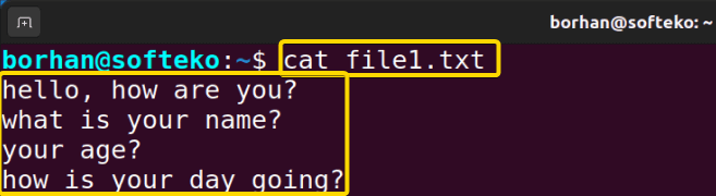 Display the contents of a single file 