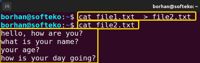 Redirecting the contents of a single file