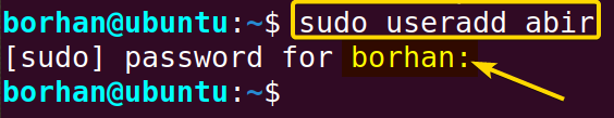 Create user by using sudo