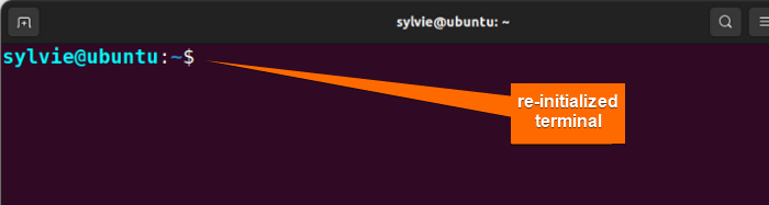Resets the Terminal