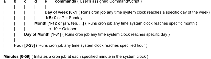 Crontab job syntax