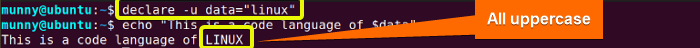 Uppercase conversion os string array.