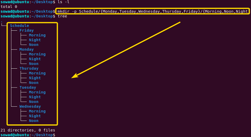 Creating the desired model directory hierarchy using the mkdir command in Linux.