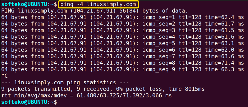 Specifying IP address