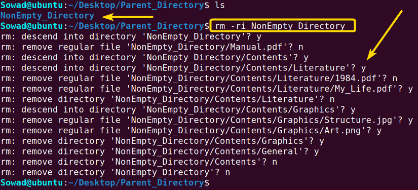 Enabling interactive promt.