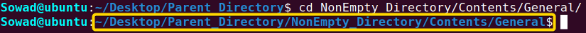 Changing directory.