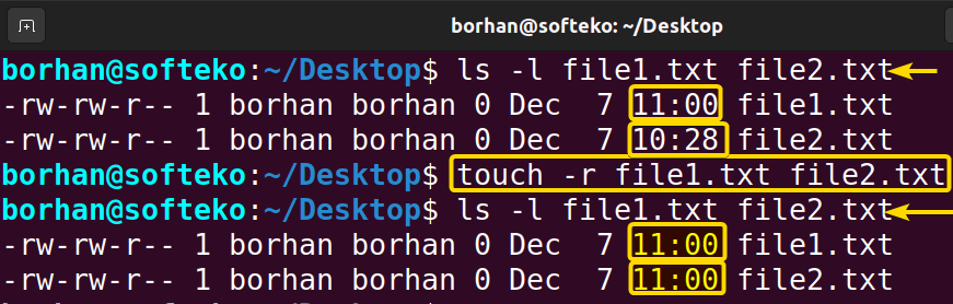 Set the Timestamp by Using Another File as the Reference 