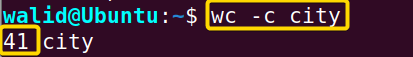 Showing number of bytes