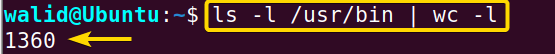 Printing number of directories 
