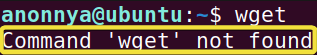 Message to user if wget is not installed.