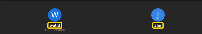 Showing the name of two users