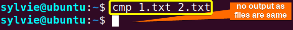 Compare Two Identical Files Using the “cmp” Command in Linux