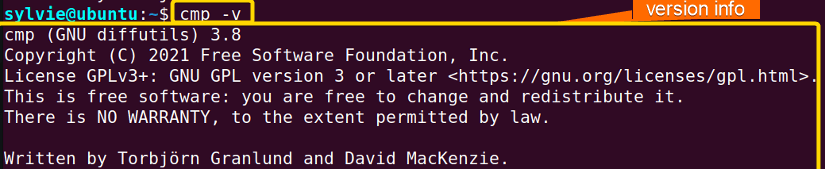 View Version Info Using the “cmp” Command in Linux