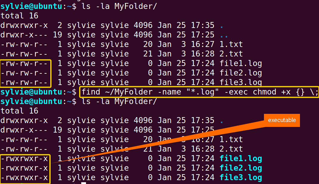 Search Files And Change Permission