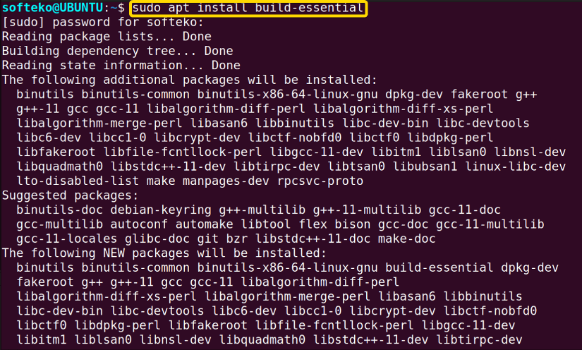 installing build-package