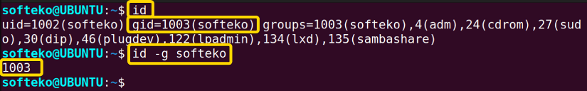 showing group information for a user