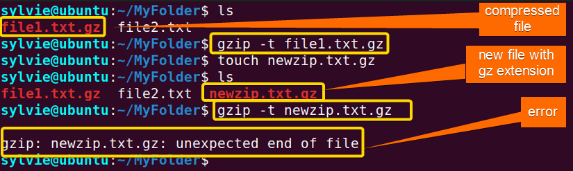 Test Integrity of Compressed File