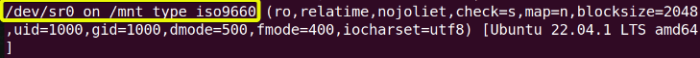 List of mounted ISO files.
