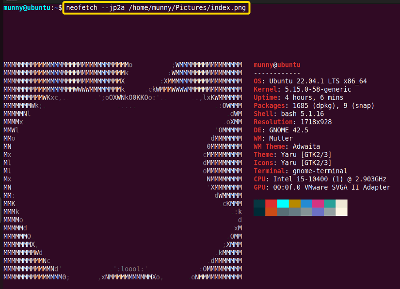 Custom picture instead od ascii logo with jp2a backend.