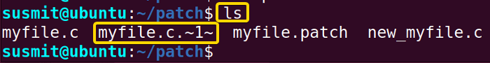 A backup file exists in the current directory.