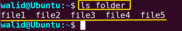 Viewing the folder in the server