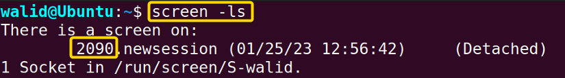 Finding PID a screen using the screen command in Linux