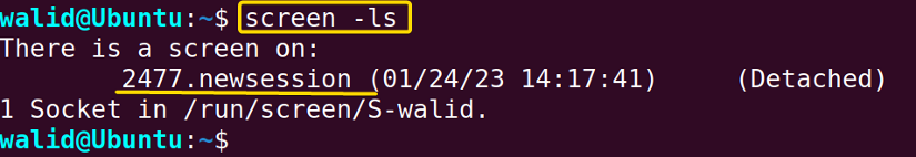 Listing available screen using the kill command in Linux