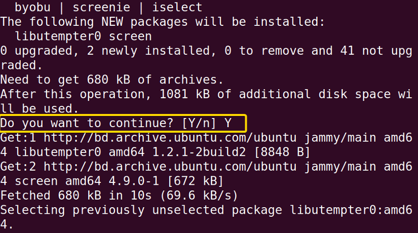 Showing "Do you want to continue" Message