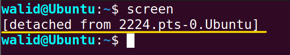 Detaching a screen