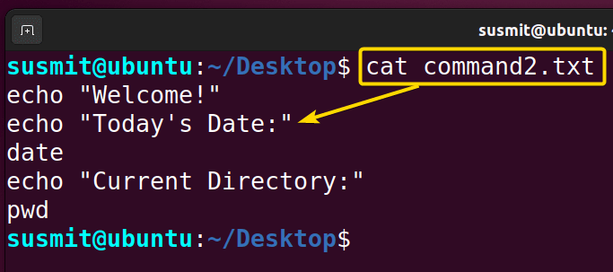 command2.txt contains some commands.
