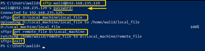 Copying file using the ssh command in Linux
