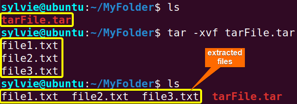 Extract Files From Tar Archive