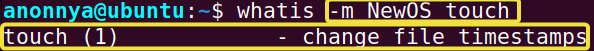 Accessing other OS man page using whatis command in linux.