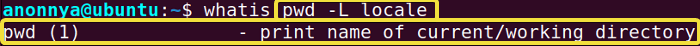 Directly passing keyword to the whatis command in linux.