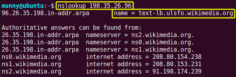 A reverse dns search.