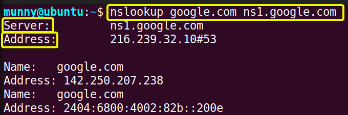 Use a specific name server.