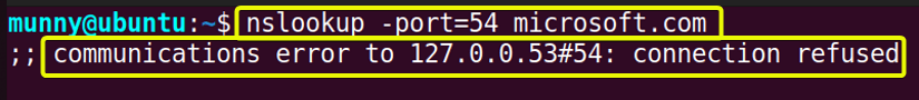 Change standard port number.