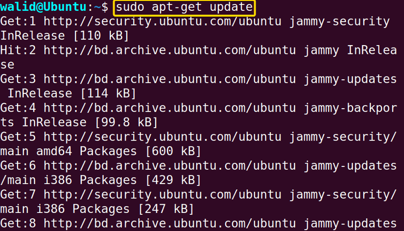 Updating the system