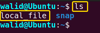 Showing local_file in the server