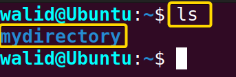 Printing the mydirectory in the server