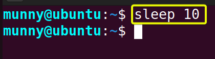 sleep command in linux.