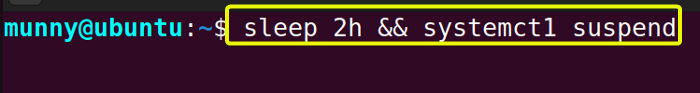 sleep command in linux to put your computer in sleep mode.