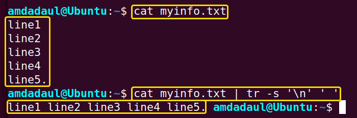 Showing that I have removed all the newline characters from a string.