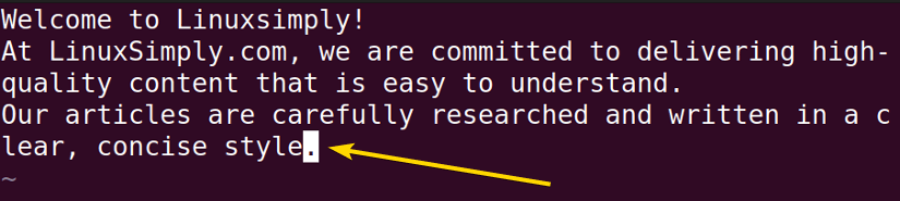 Positioning the cursor